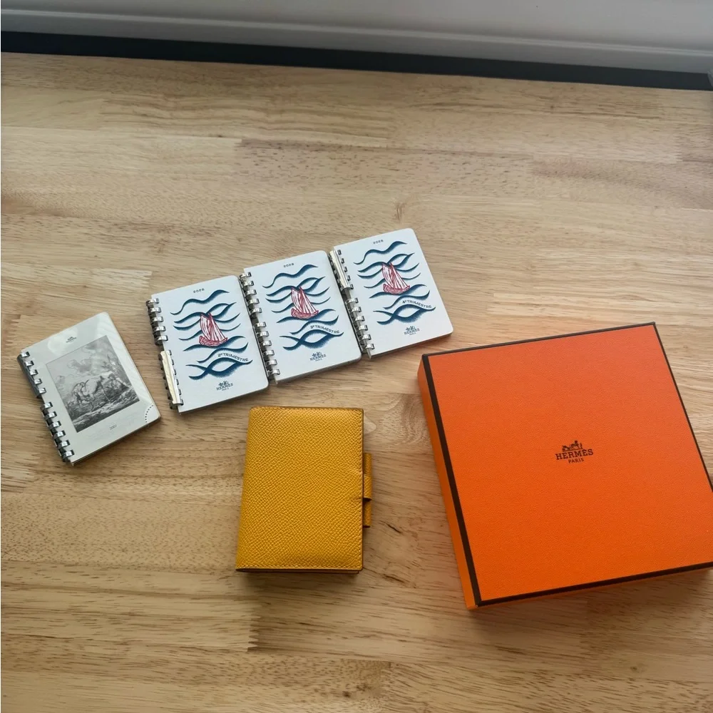Hermes Yellow Epsom Leather Key & Card Holder